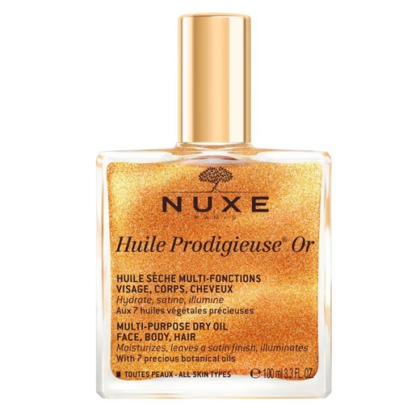 Nuxe Huile Prodigieuse Or, suchy olejek ze złotymi drobinkami do ciała, twarzy i włosów, 100ml image